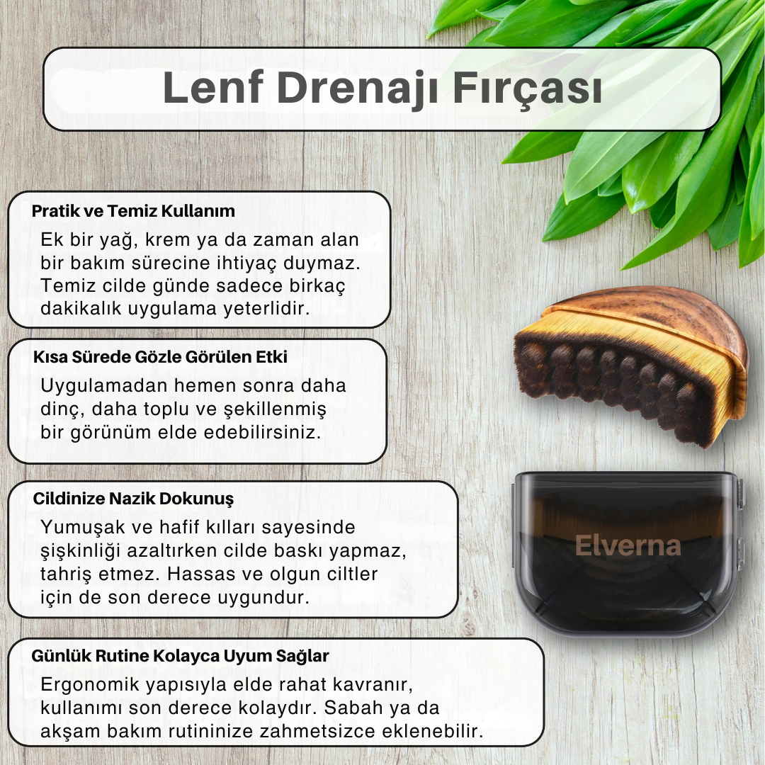 Elverna® Lenf Masaj Fırçası